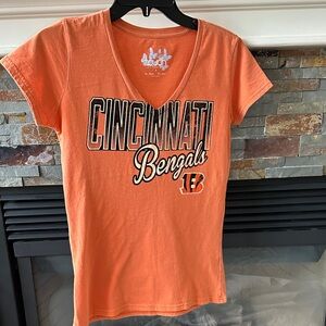 Cincinnati Bengals Women’s Orange V-Neck T-Shirt